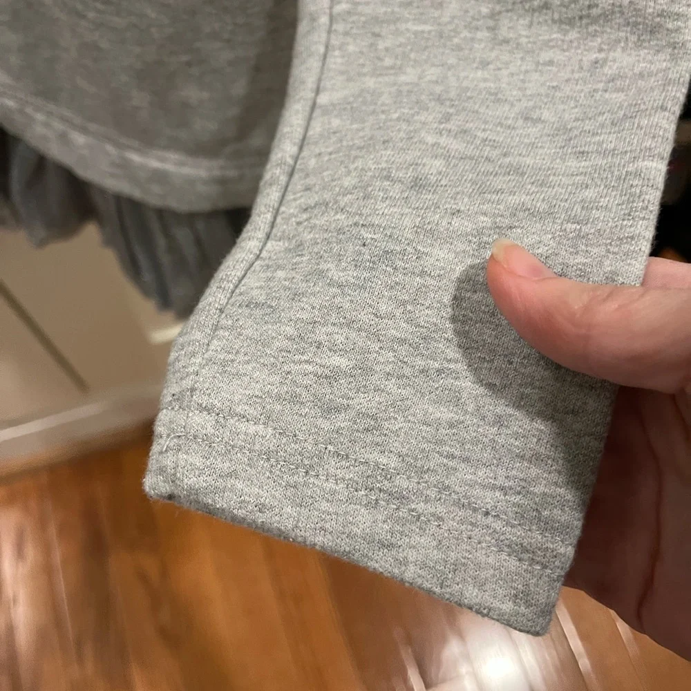 Crewcuts size 12 grey sweatshirt with sparkle silver tulle at bottom hem